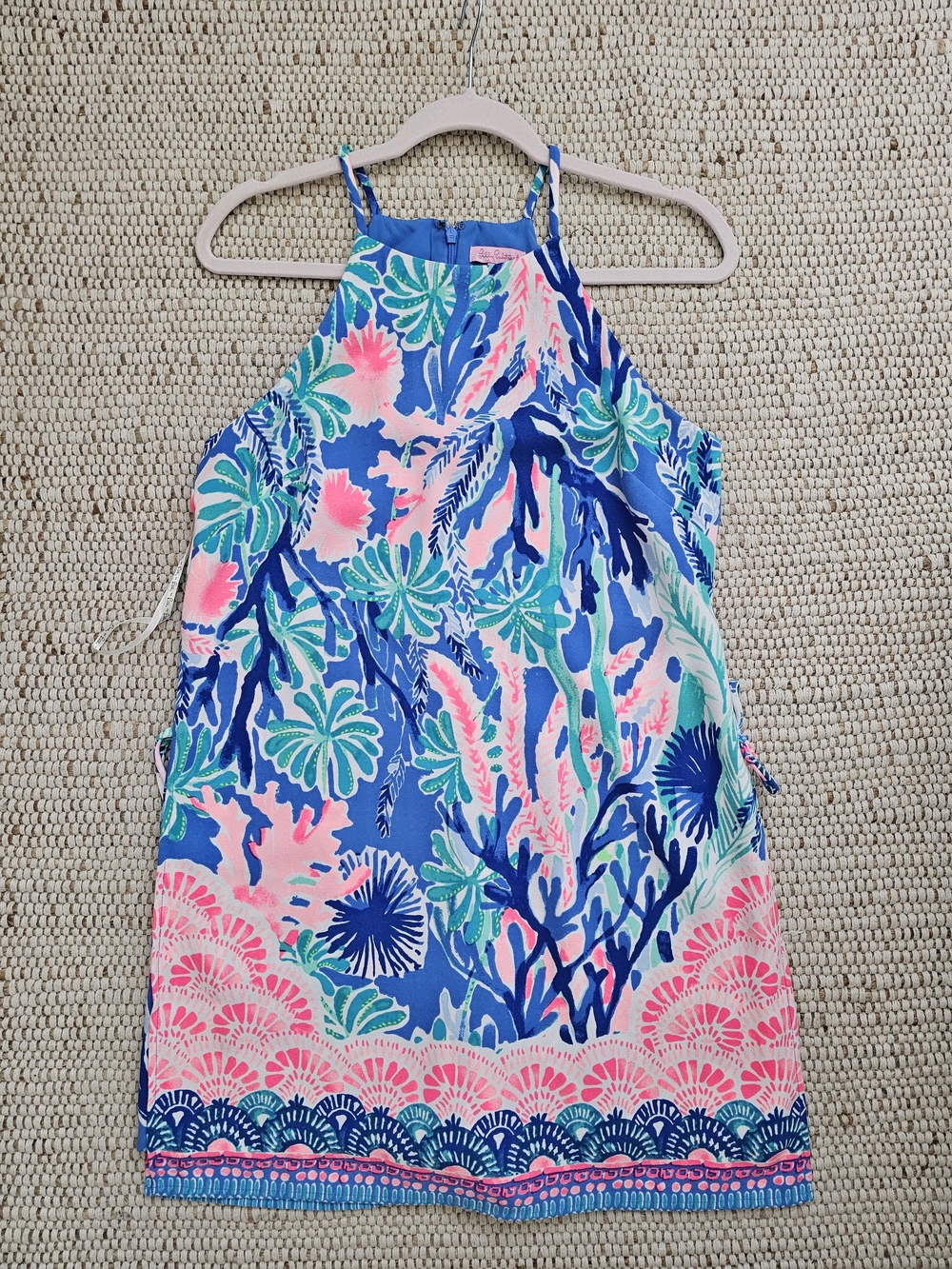 Lilly Pulitzer Blue Coral Reef Halter Romper Dress